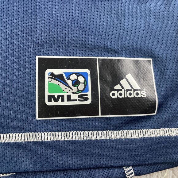 Vancouver Whitecaps Jersey Mens Small Blue White Adidas Carlyle Mitchel 2013 Kit - Picture 4 of 12